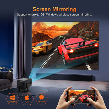 Xnano HM103-A Projector 4K Android 13 Dual WiFi5 500ANSI Amlogic T950S BT5.2 1920*1080P Home Theater Cinema Mini Projectors