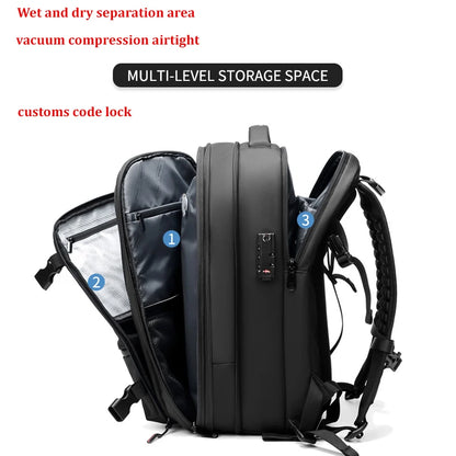 Vacuum Backpack compression 17 inch Laptop Backpack Expanded Hiking backpack