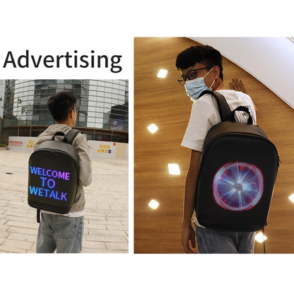 Backpack LED Display Screen Walking Advertising Backpack School Laptop Bags