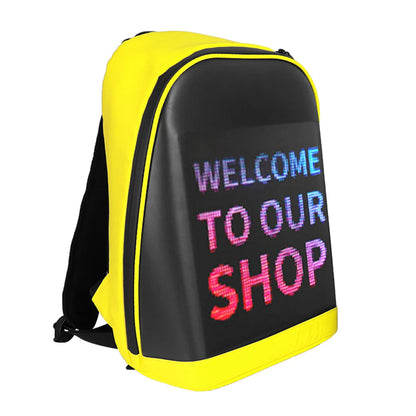 Backpack LED Display Screen Walking Advertising Backpack School Laptop Bags