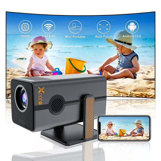 Xnano HM103-A Projector 4K Android 13 Dual WiFi5 500ANSI Amlogic T950S BT5.2 1920*1080P Home Theater Cinema Mini Projectors